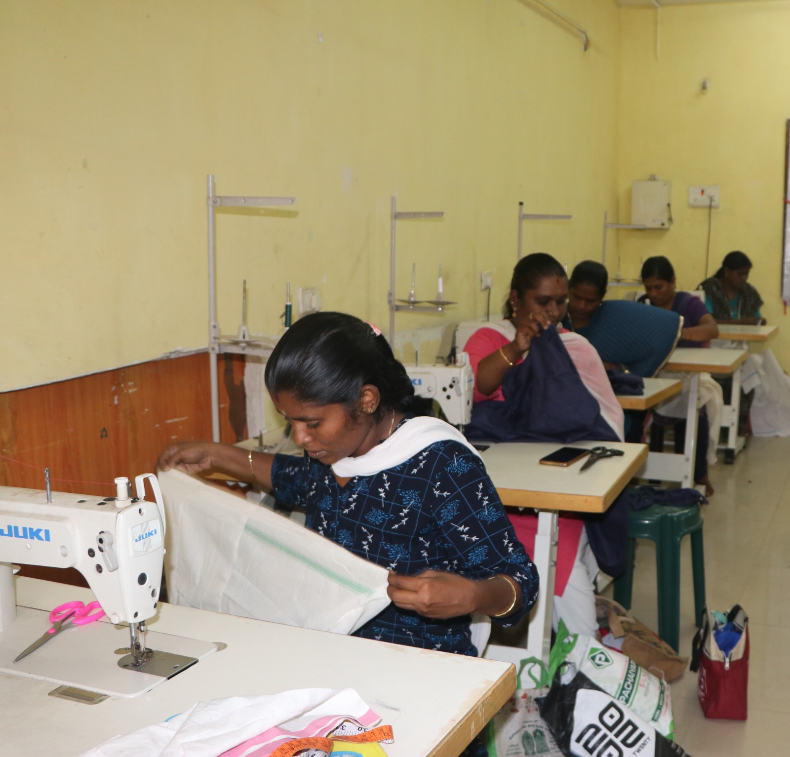 Women working together in a tailoring workshop
