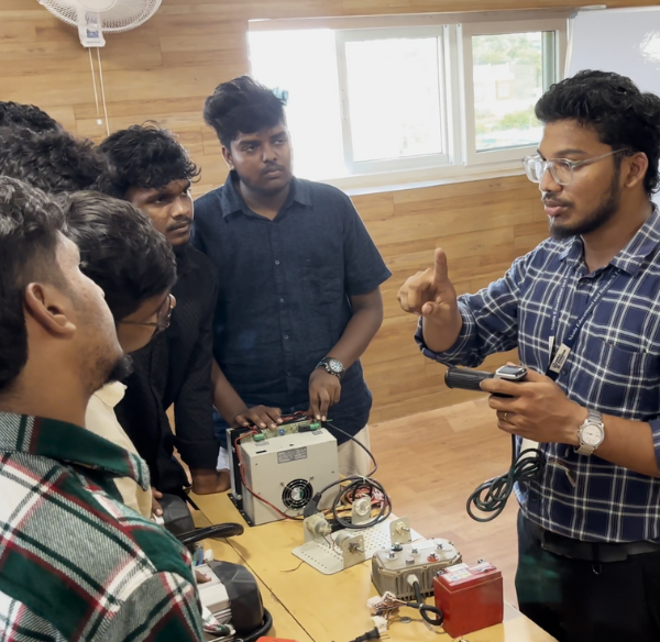 Students in a skill training class