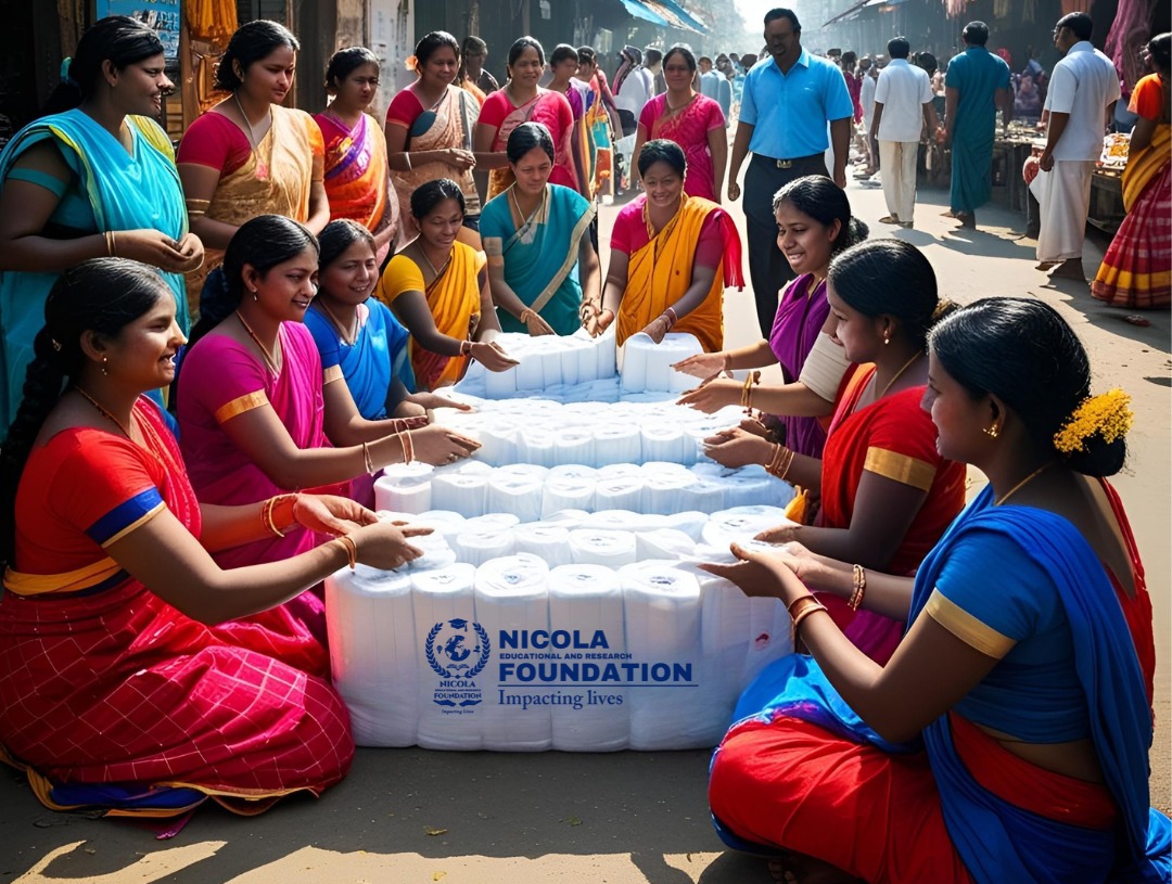 Distribution of sanitary napkins