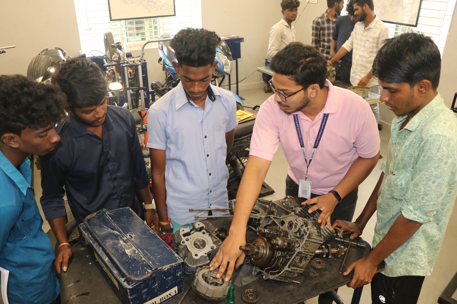 Youth learning a new skill