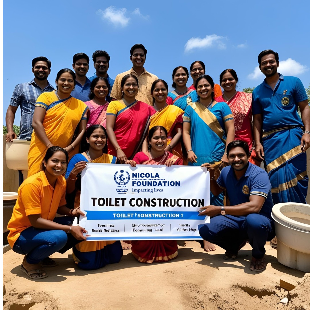 Newly built toilet in an underprivileged area
