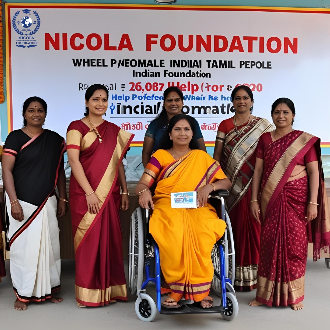 Person receiving a wheelchair